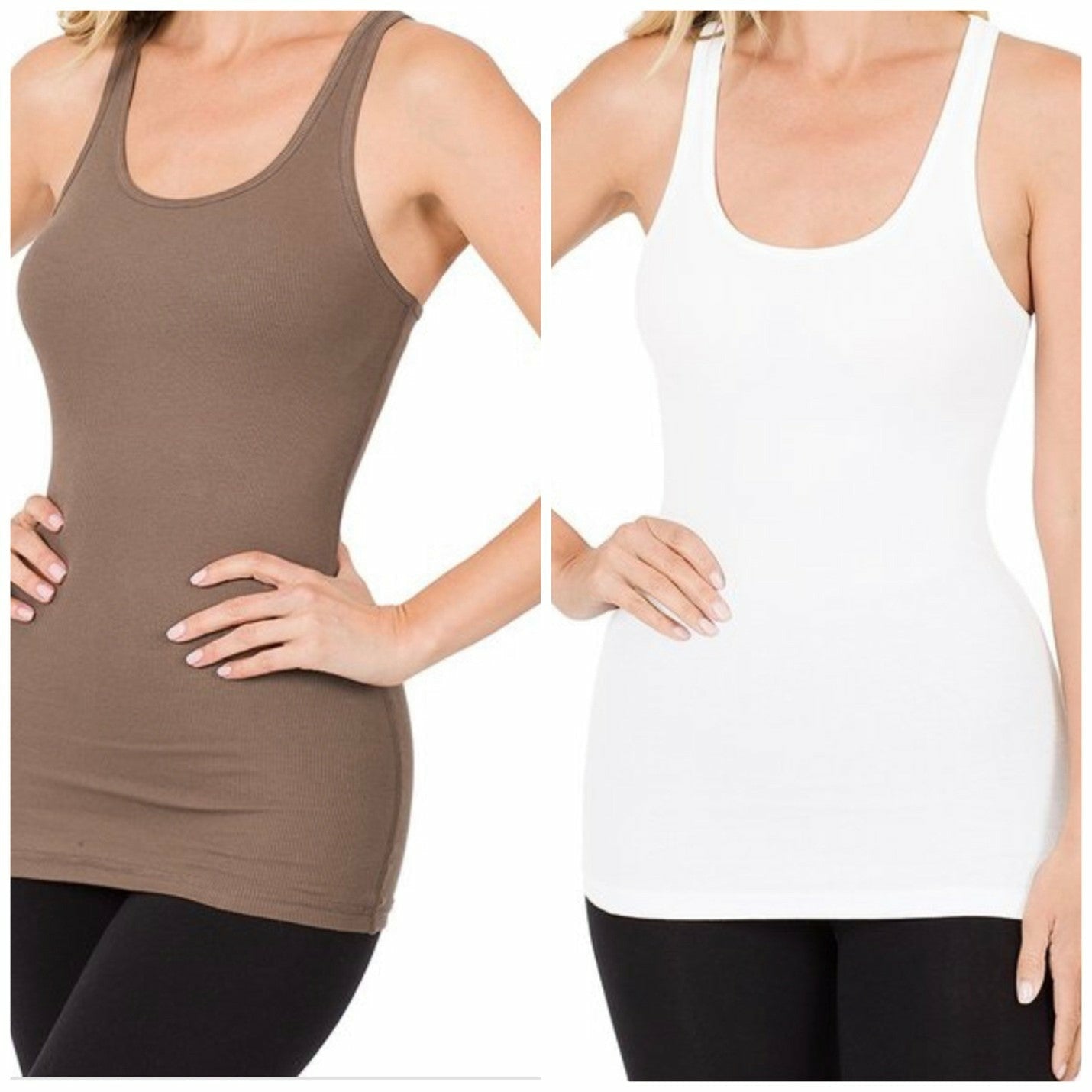 Stretchy Ribbed Racer Back