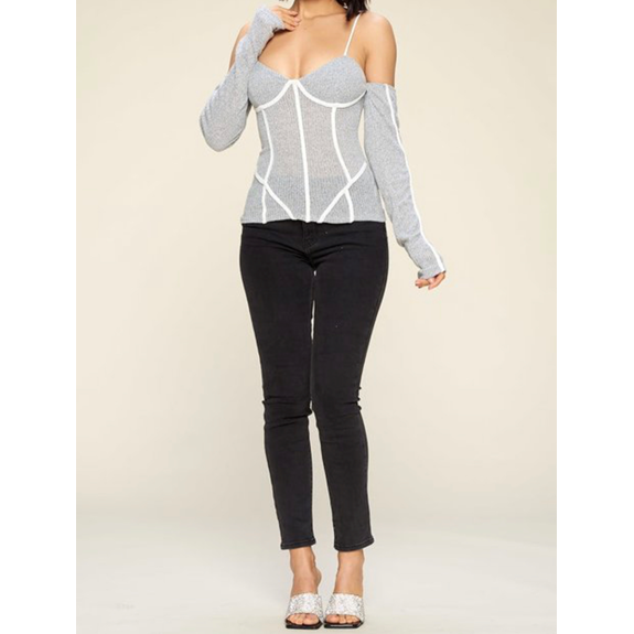 Cut Off Shoulder Top