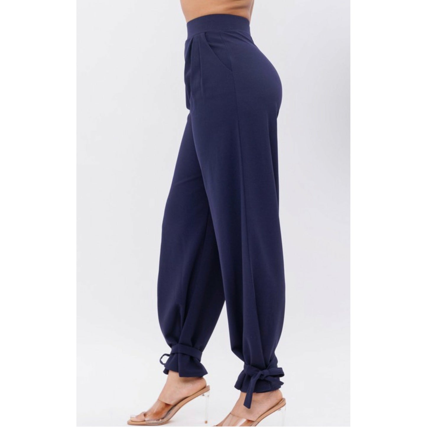High waisted bottom bow tie pant