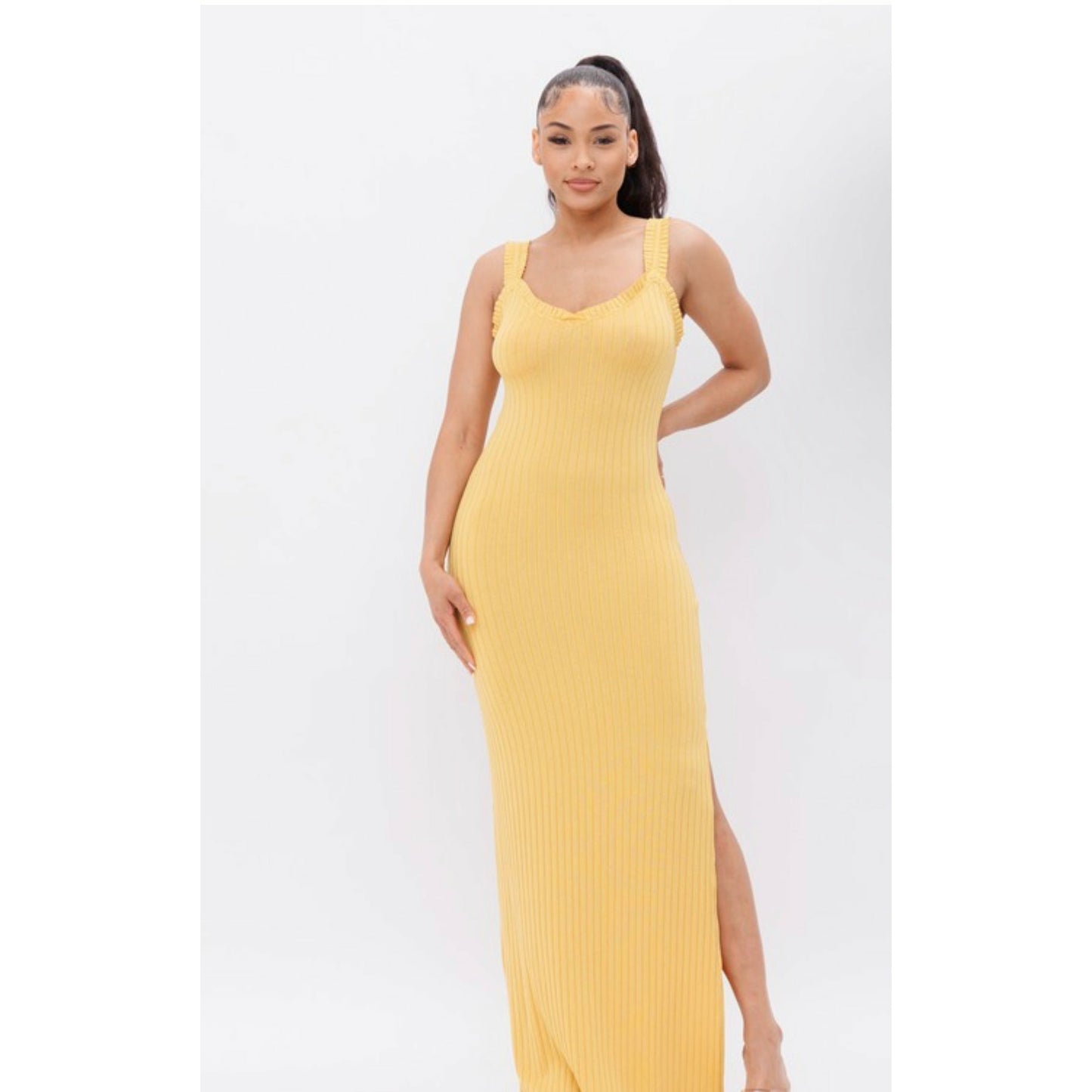 Merrow Stitch Side split dress