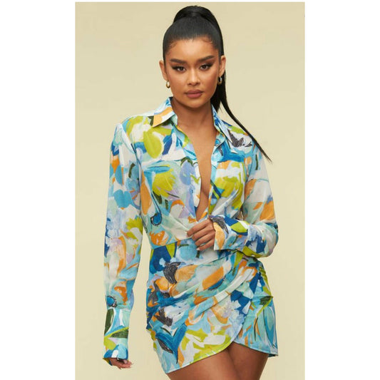 Lira Wrap Shirt Dress