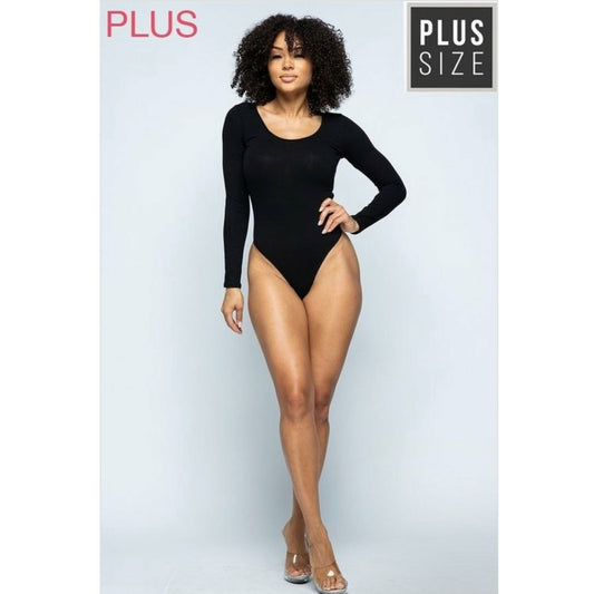 Scoop Neck Bodysuit (Plus Size)